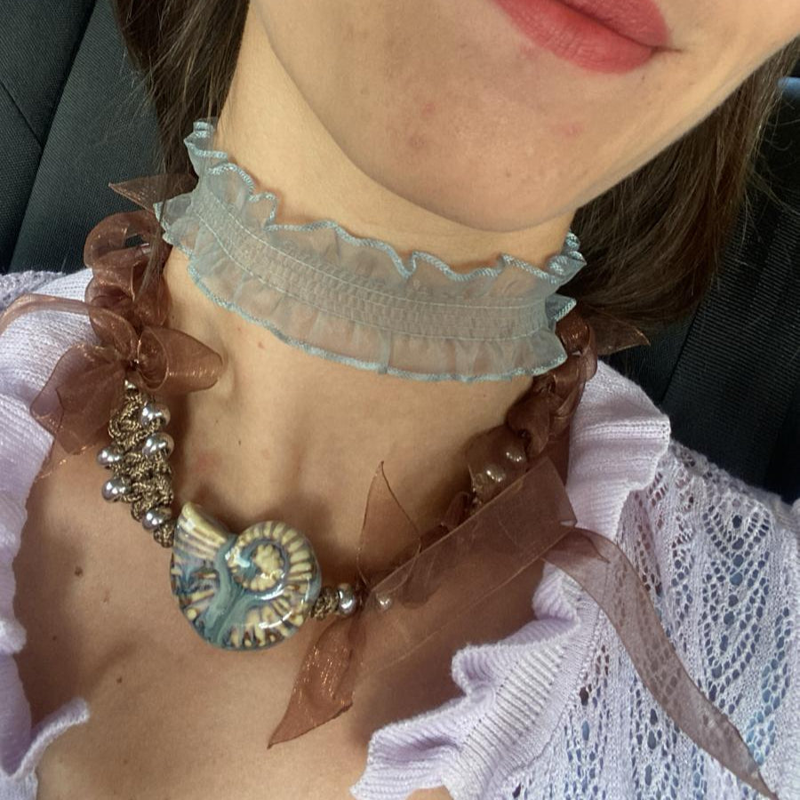 BEST SELLER - BB Girl gray choker