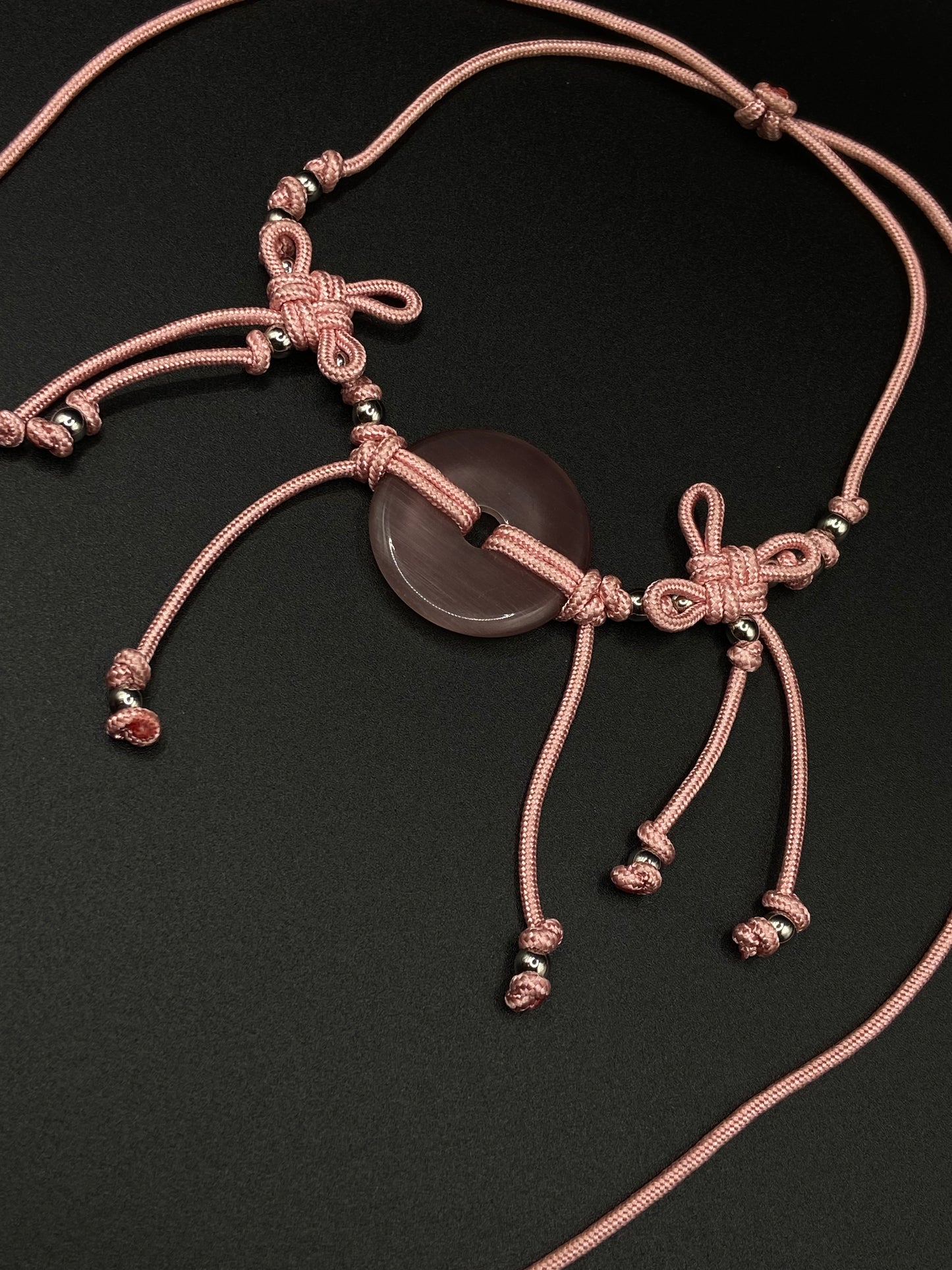 Pink Cat eye Belt/Necklace
