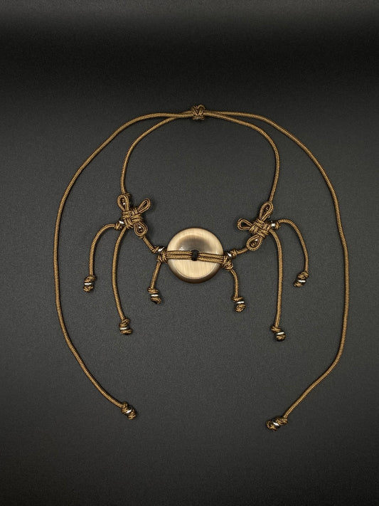 Golden-brown Cat eye Belt/Necklace