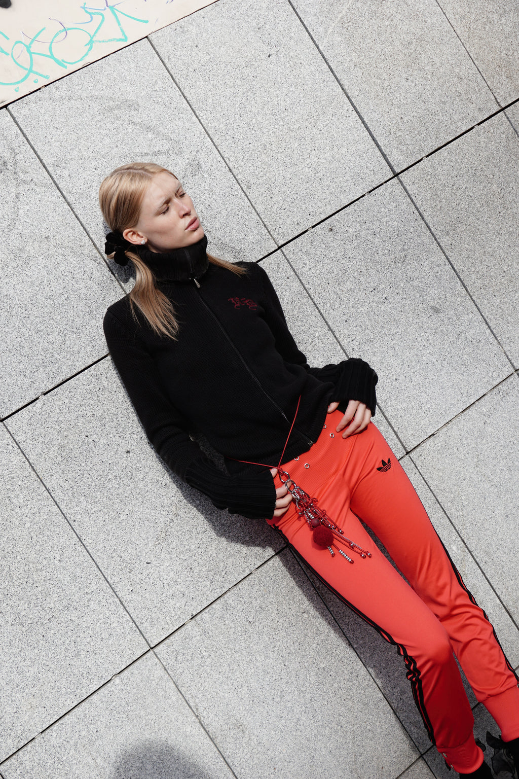 Women belt keychain, multifunctional statement piece, red paracord rope accessories