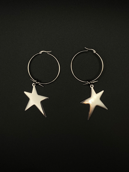 Big Star Hoop Earrings