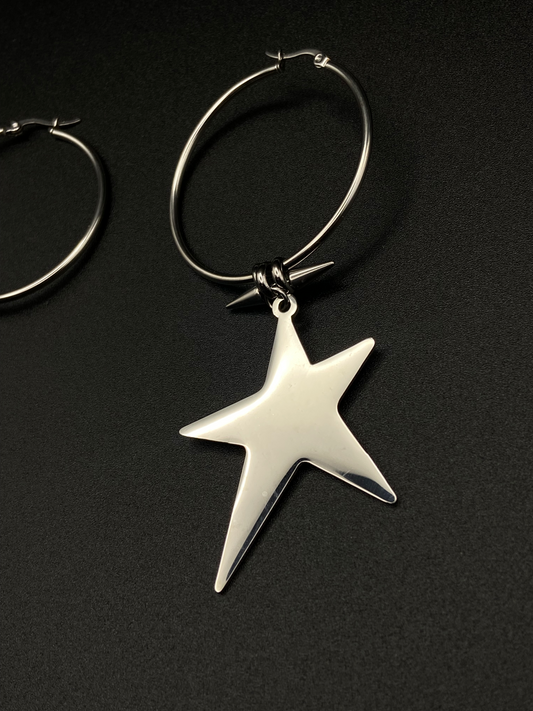 Big Star Hoop Earrings