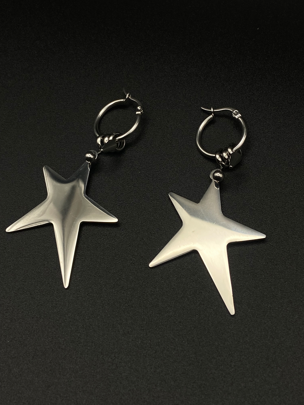 Small Star hoop earrings