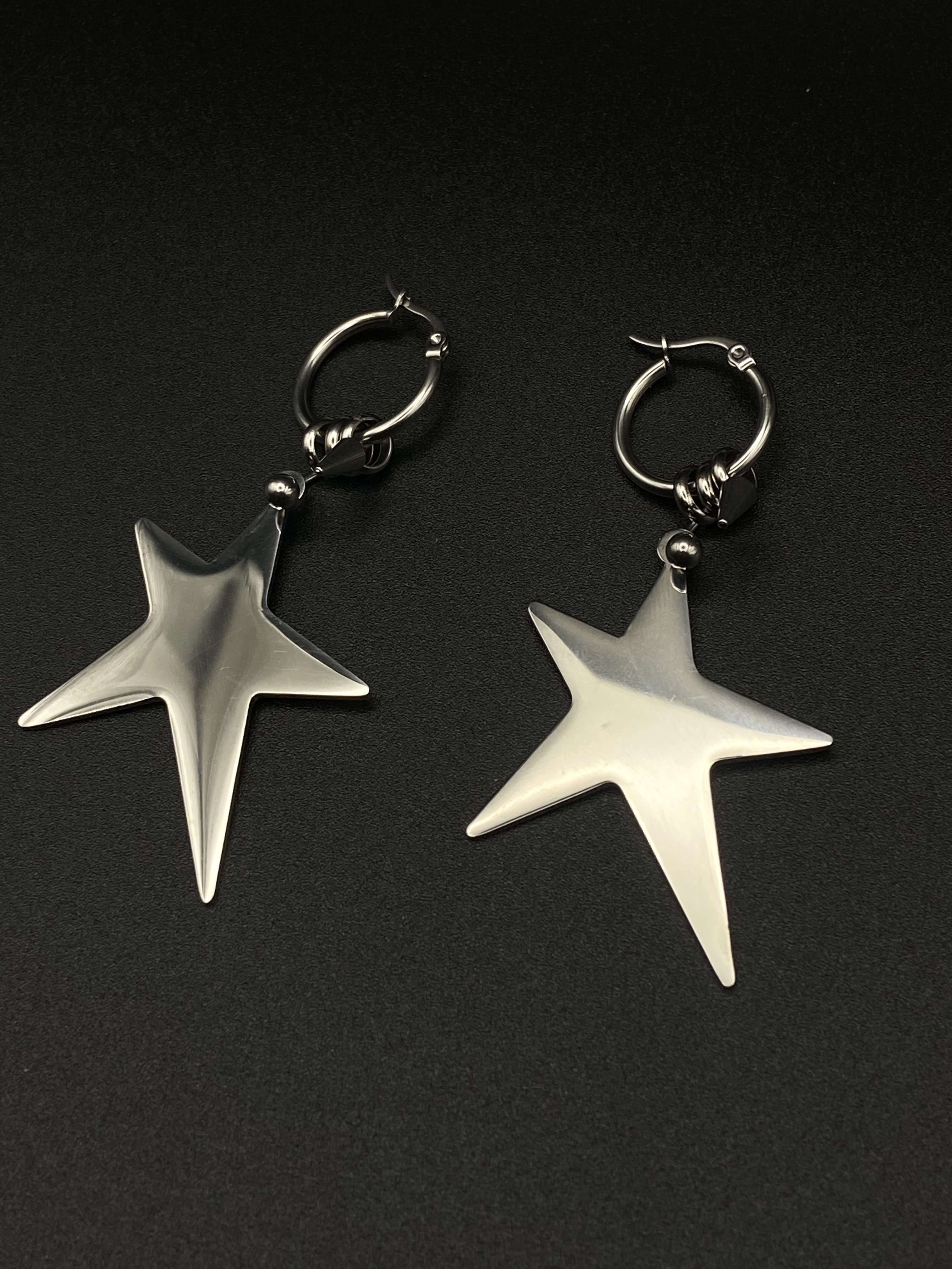 Small Star hoop earrings