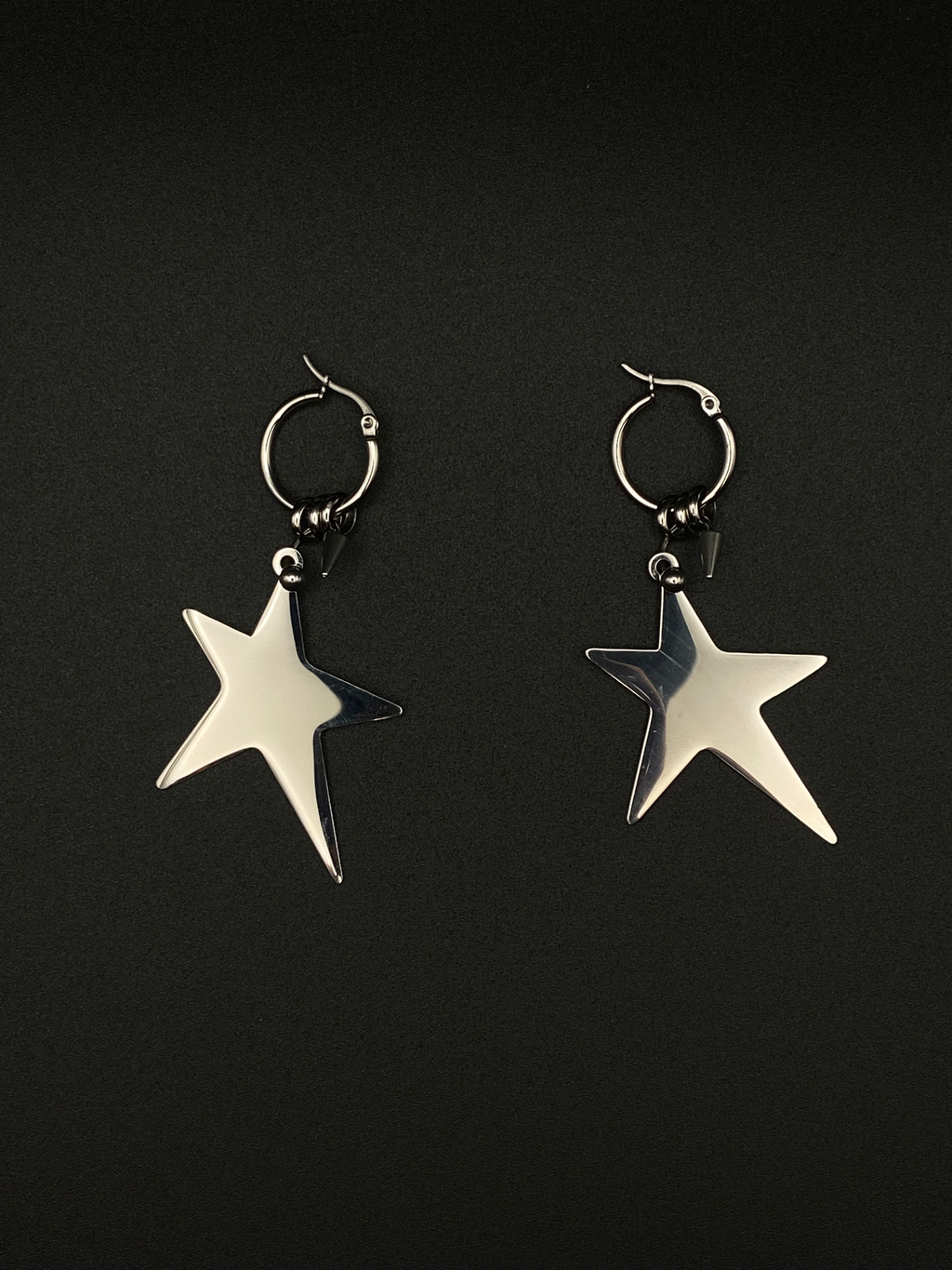 Small Star hoop earrings