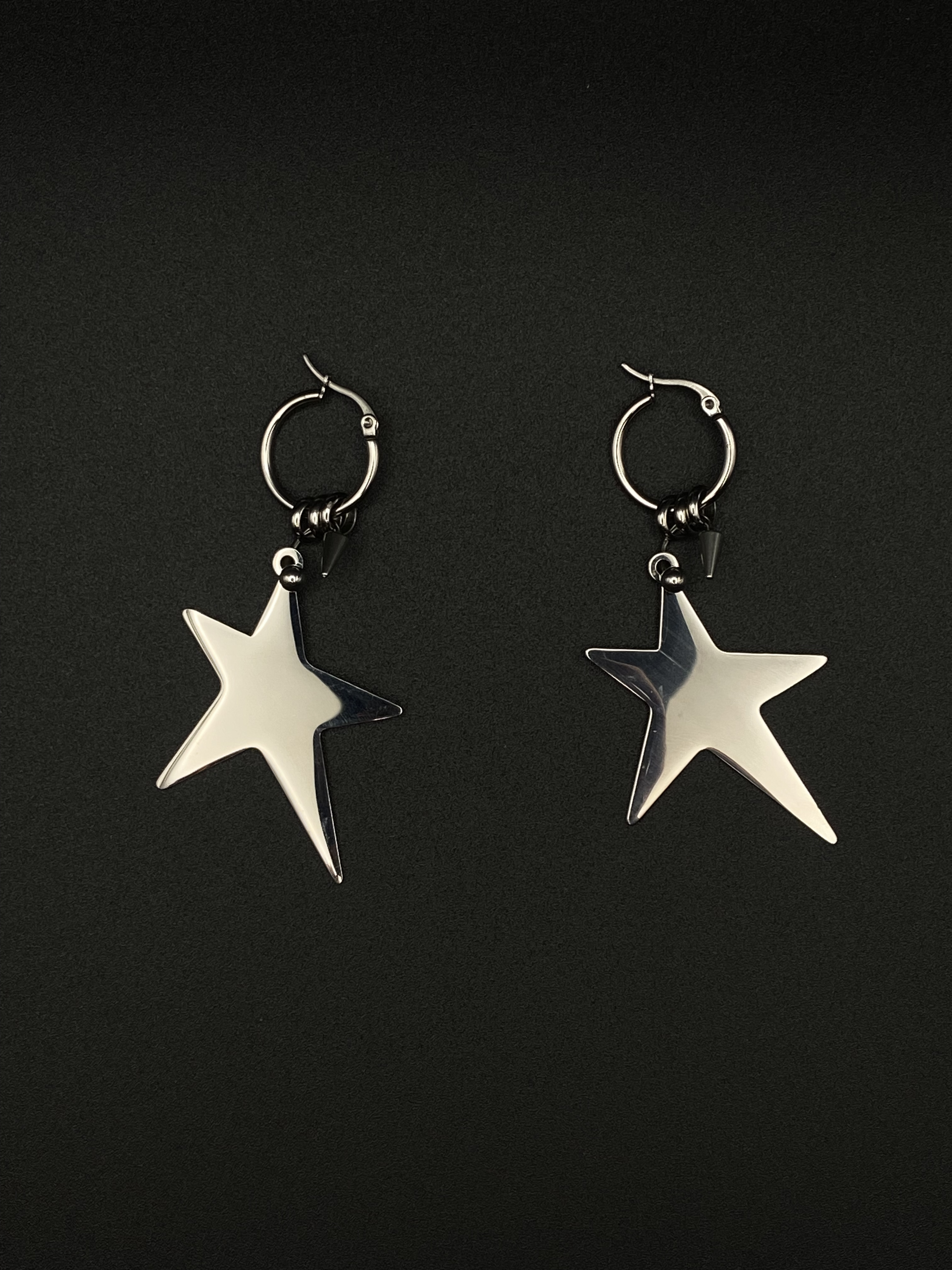 Small Star hoop earrings