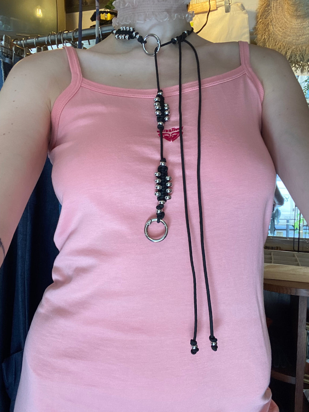 Mobile and smartphone accessory multifunctional unisex back stainless steel phone case holder belt, chain, necklace, chocker