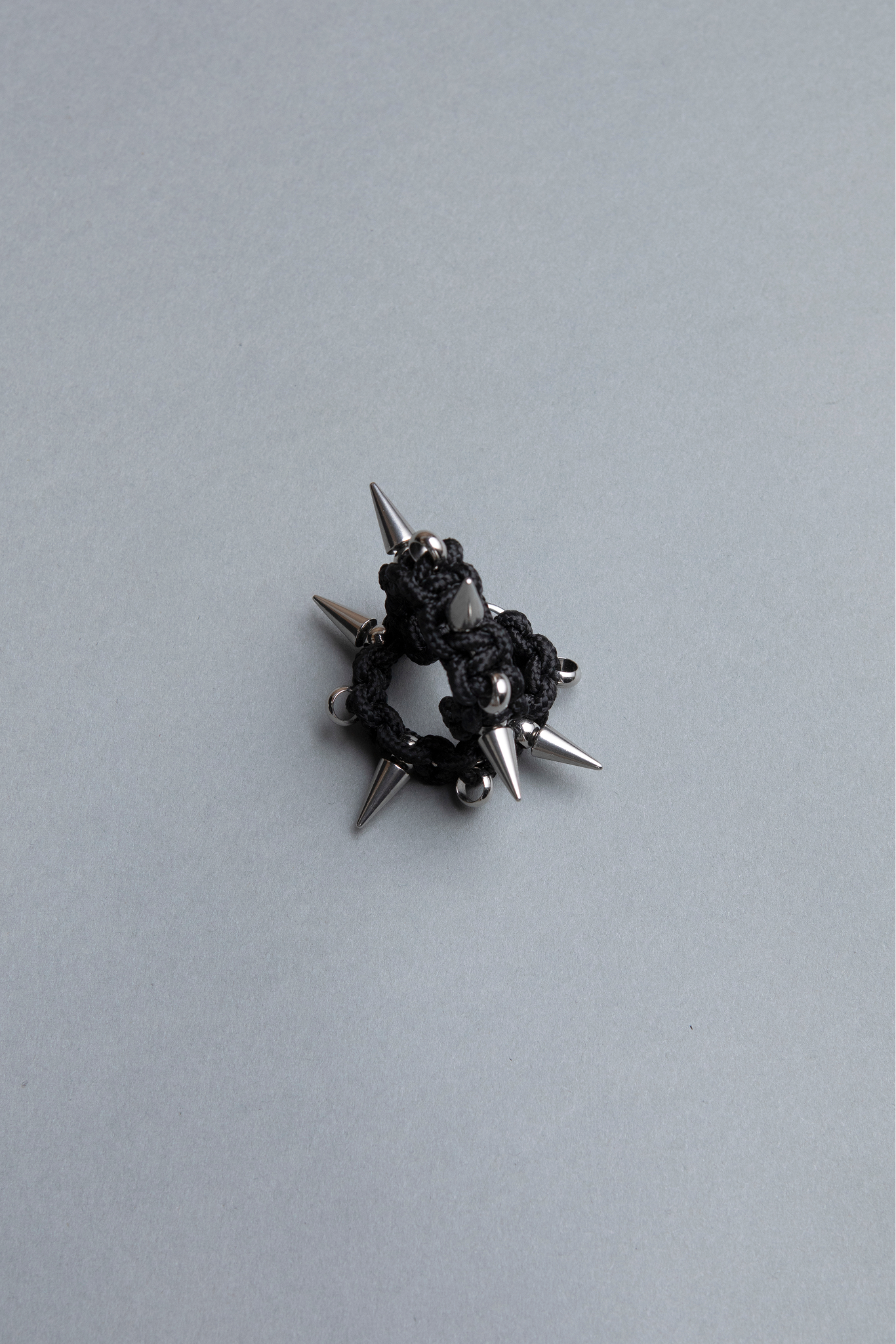 unisex big black spiky hoop earrings