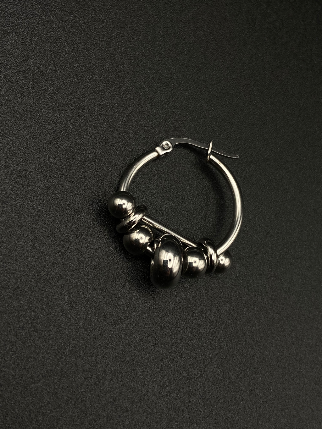 unisex small stainless steel hoop earring