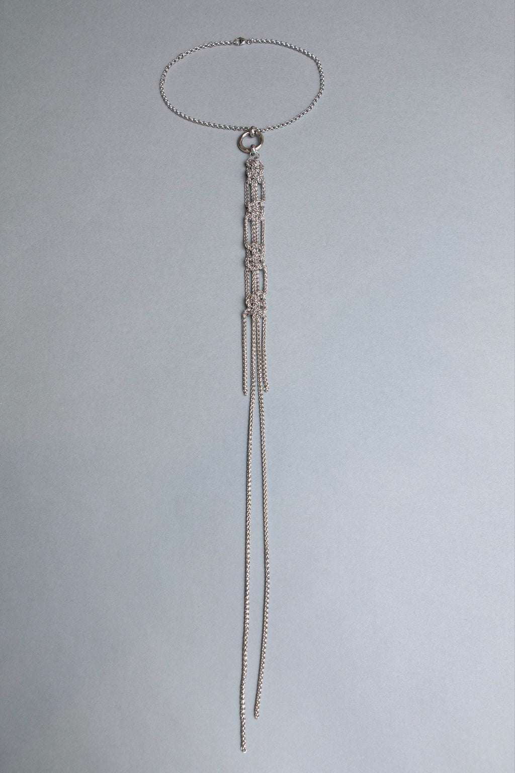 stainless steel statement unisex necklace tie keychain