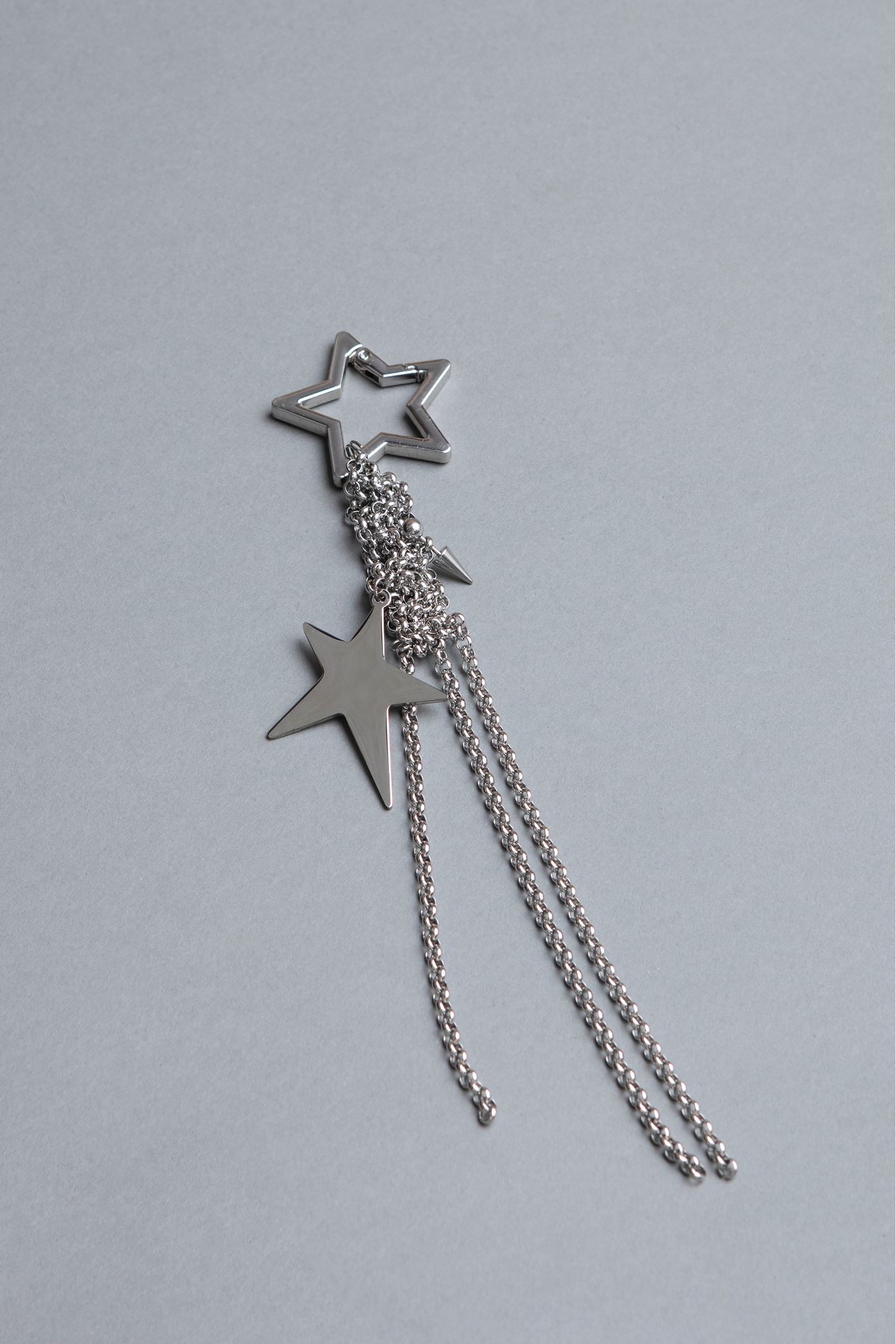 star carabin stainless steel chain cute shiny hand bag or clothes accessory keychain