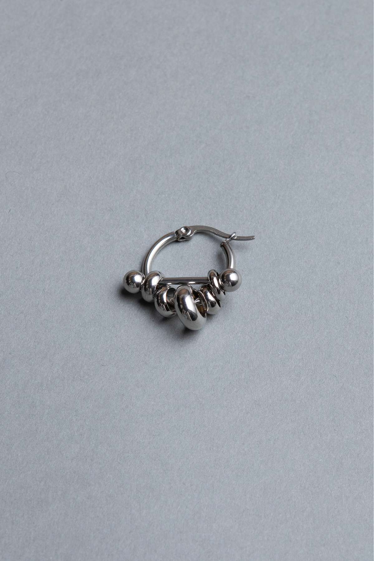 unisex small stainless steel hoop earring