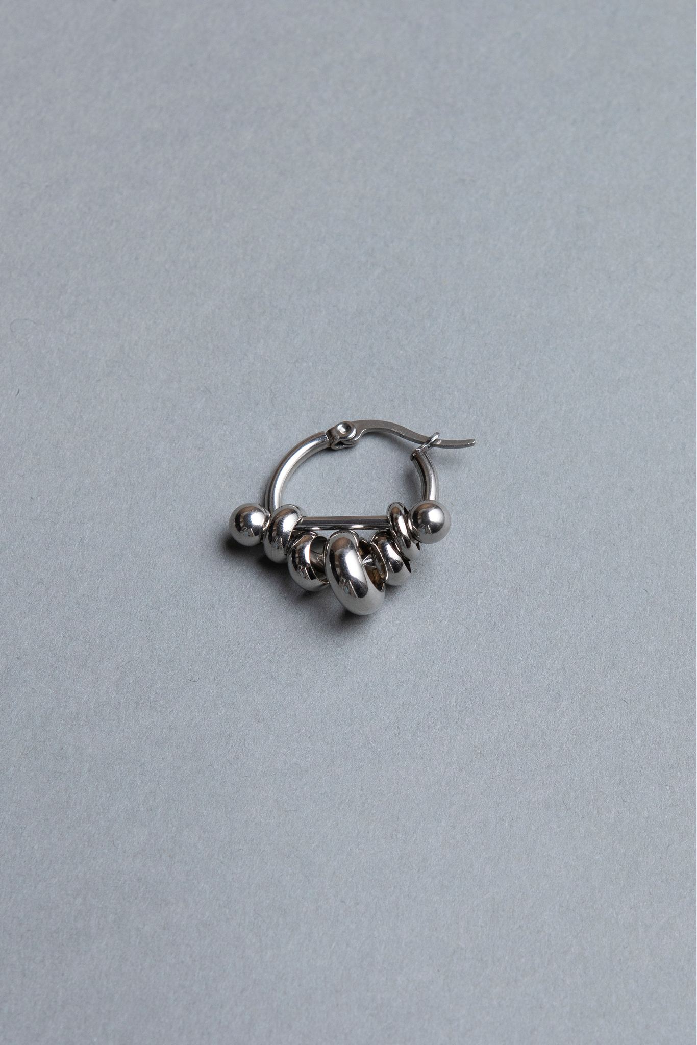 unisex small stainless steel hoop earring