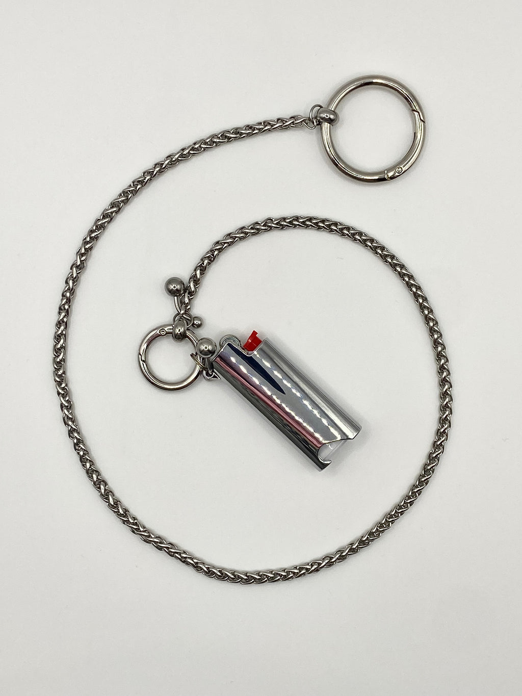 unisex stainless steel long multipurpose lighter holder with bottle opener