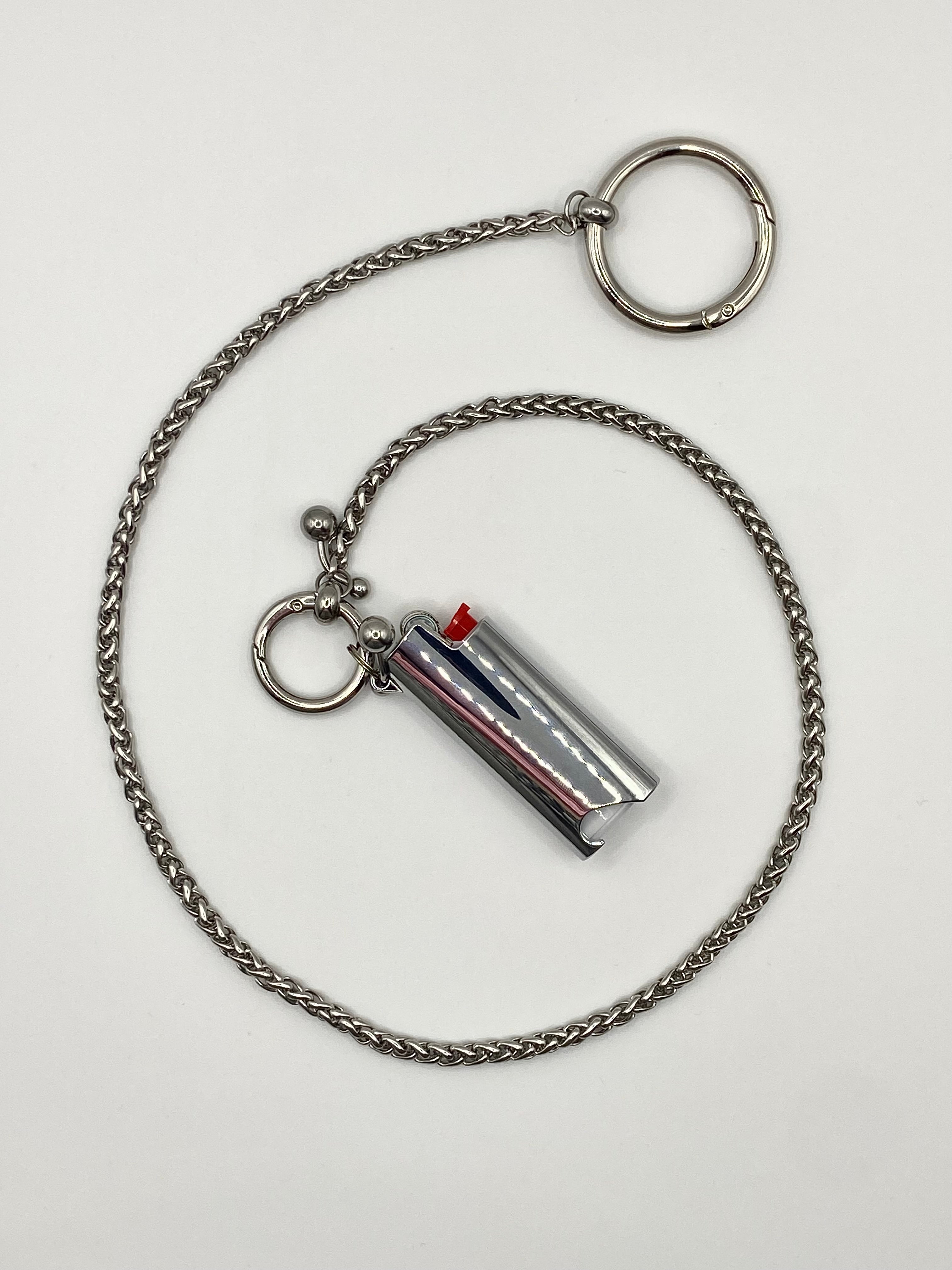 unisex stainless steel long multipurpose lighter holder with bottle opener