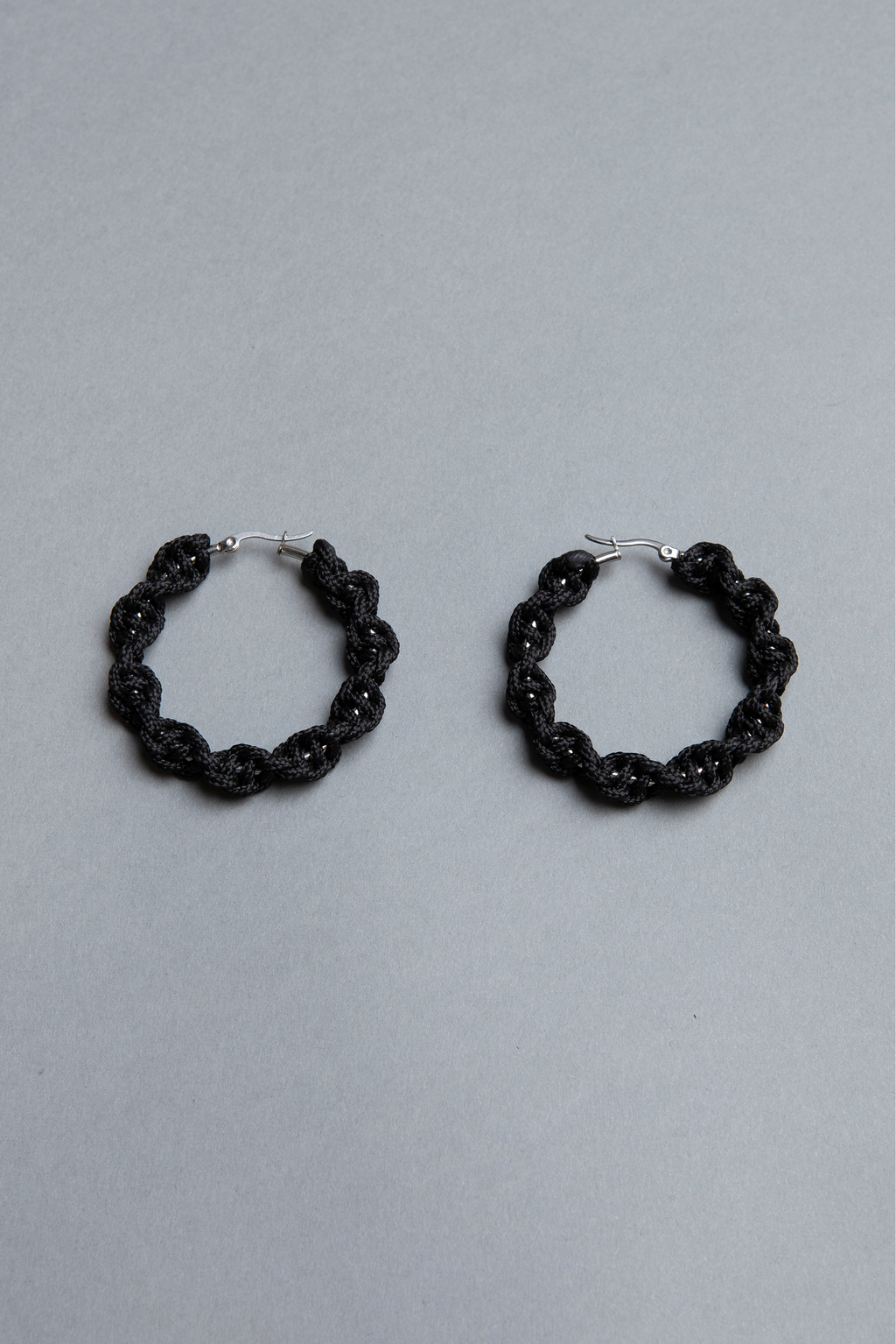 womens spiral big black hoop earrings